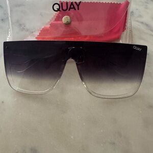 Quay Australia Black and Gray Shield Sunglasses